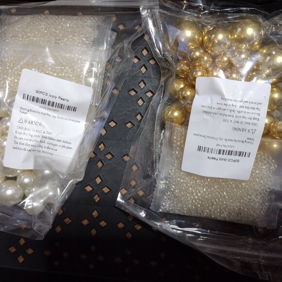 Lot Of 4 DIY Floating Pearl Bead Sets CDK5 - Picture 6 of 8